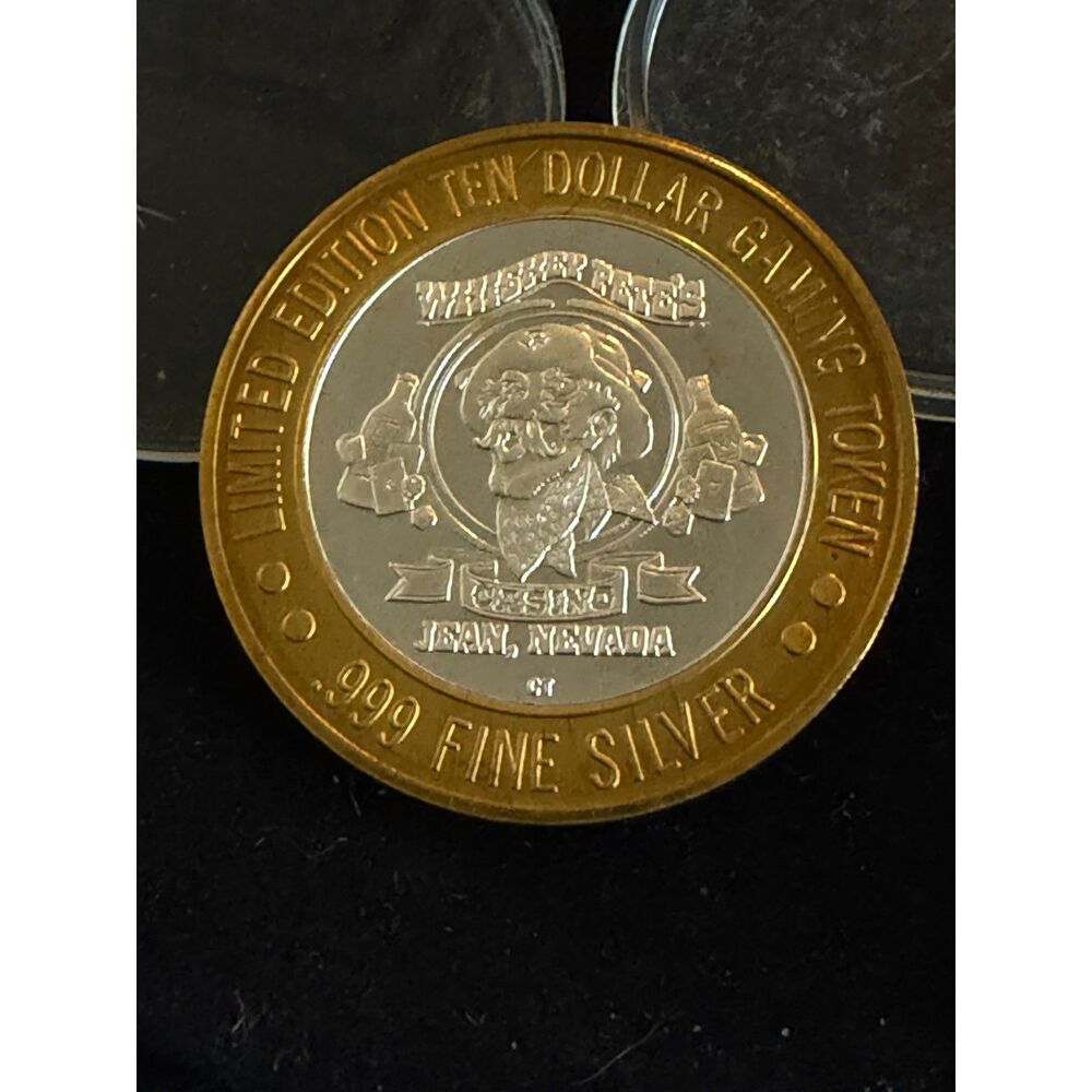 Whiskey Pete's Casino 10 Gaming Token .999 Silver